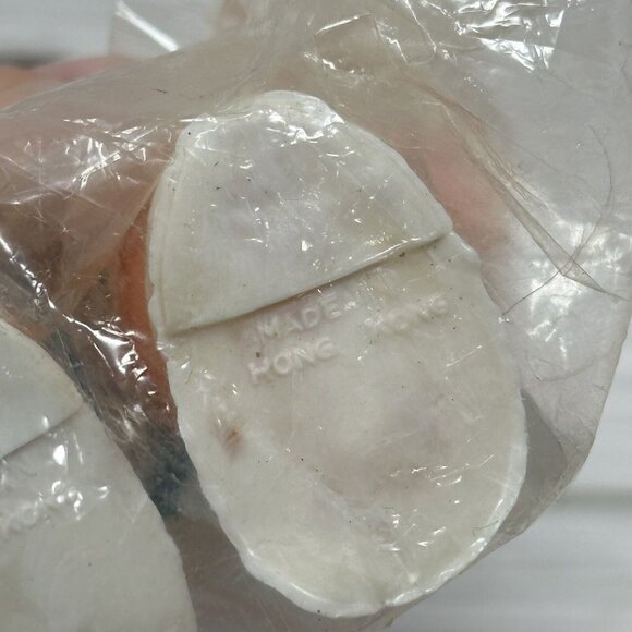 Honey Child Baby Girl Doll Plastic Brown Hair Blue Stripe Dress VTG Hong Kong 7" - Picture 9 of 10